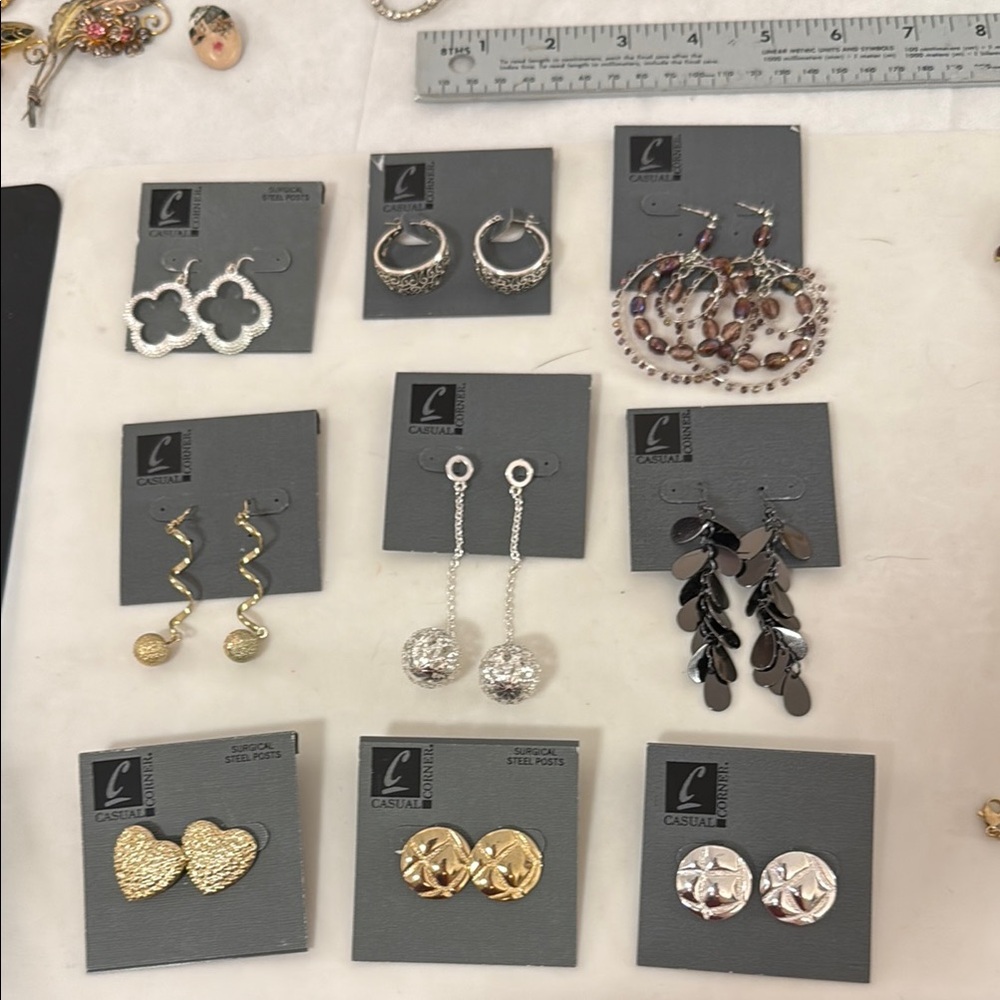 Choice Earrings 3/12 Silver, Gold gunmetal Earrings mixed metals NWT see others